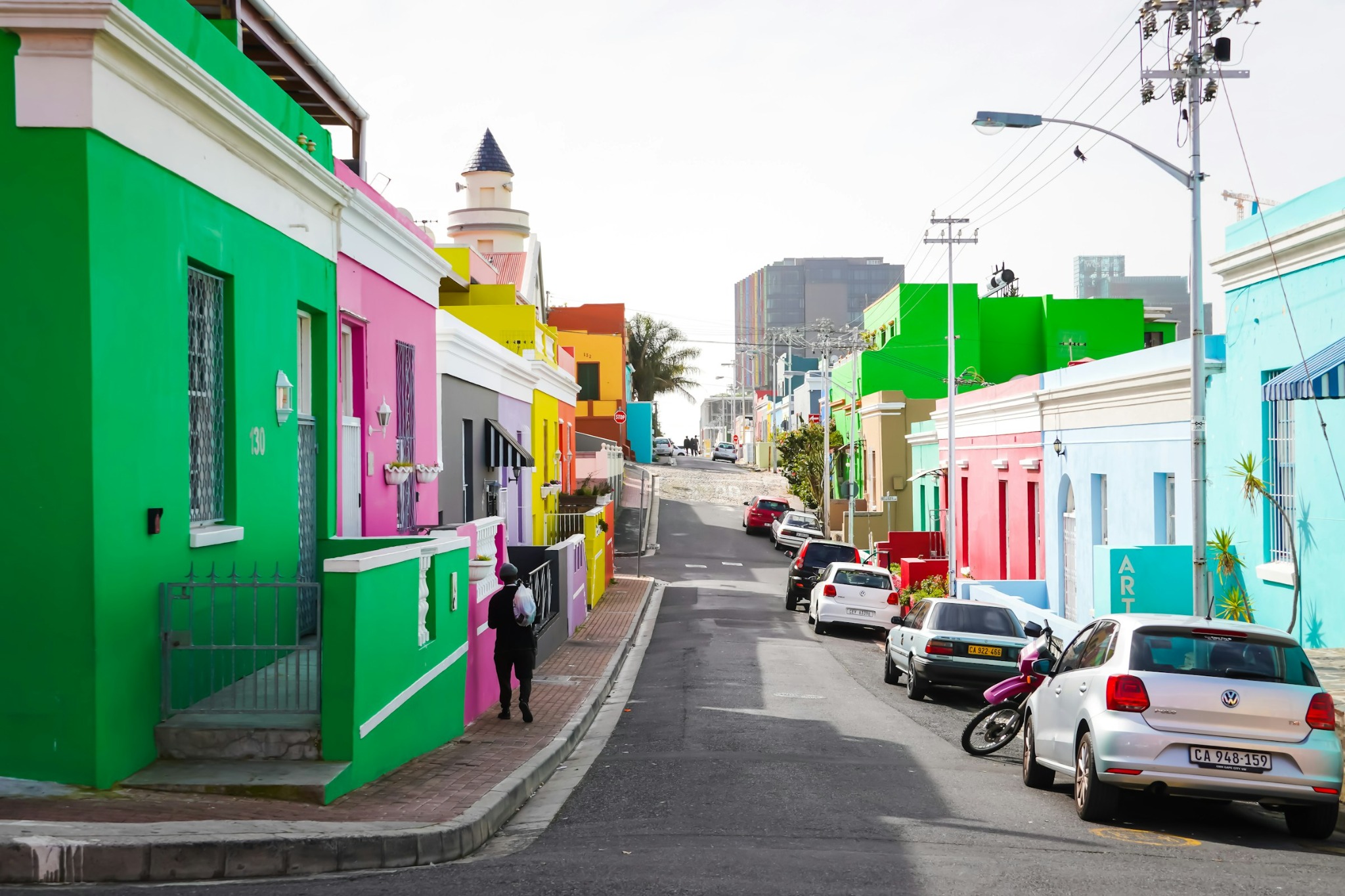 Colorful Bo-Kaap street in Cape Town
